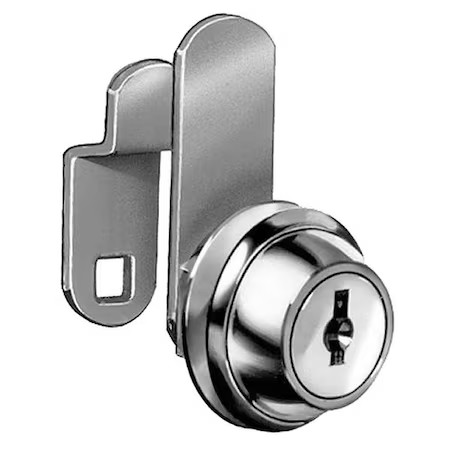 Compx National C8051-Kd-14A Disc Tumbler Keyed Cam Lock, Bright Nickel, 1/8 In