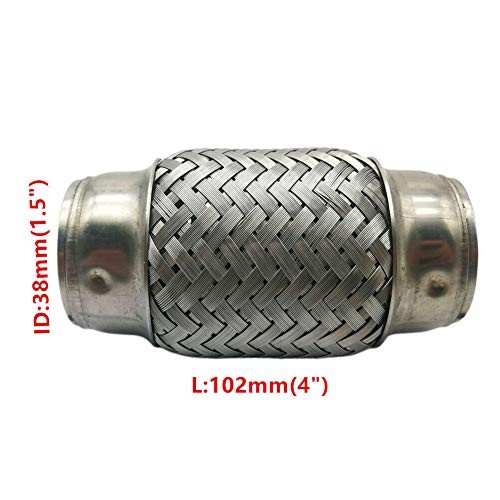 Hardware Connector Flex, 38 x 102mm 1.5 x 4in Stainless Steel Exhaust Flexible