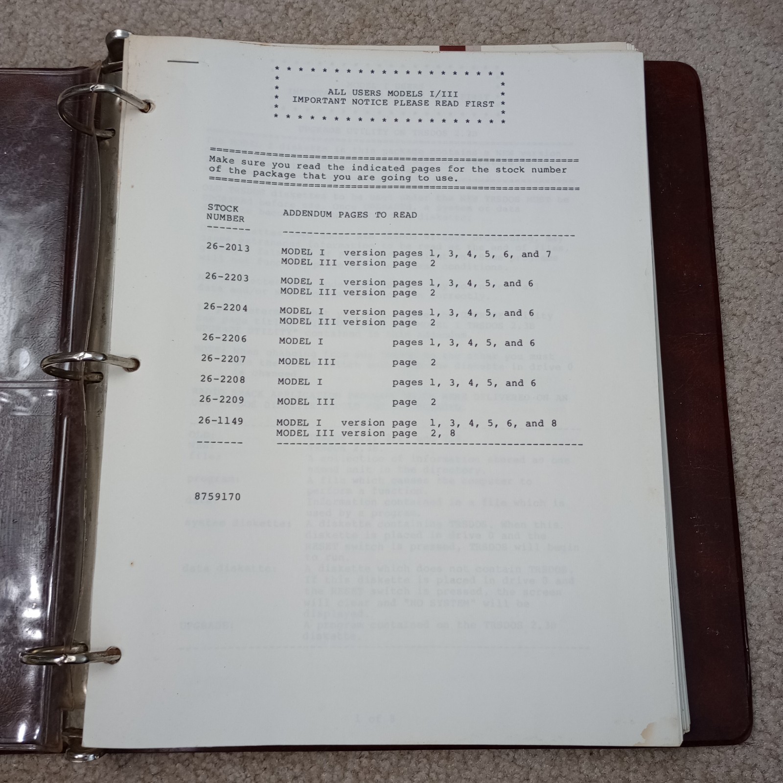 TRS-80 Software Library Lot Accounts Payable Editor Assembler Manual READ!!!