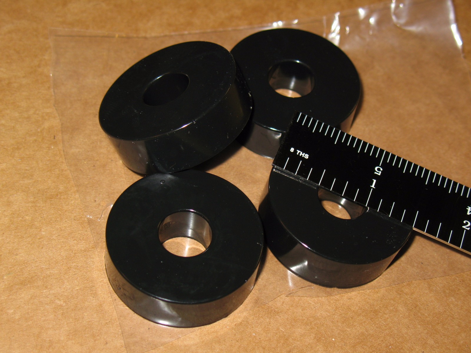 4 VIBRATION ISOLATION RING FEET 1.5" 38mm DIA .5"H 50D SORBOGEL TURNTABLE Q NS