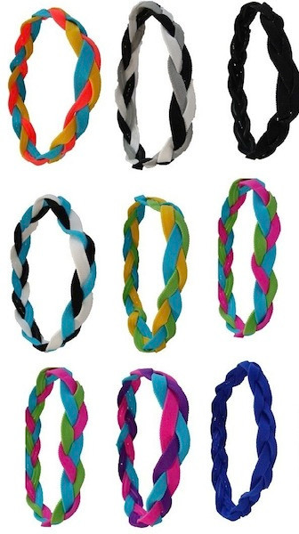 NEW! Braided Sports Headbands Hair Ties Softball - Team Colors - 40 Available