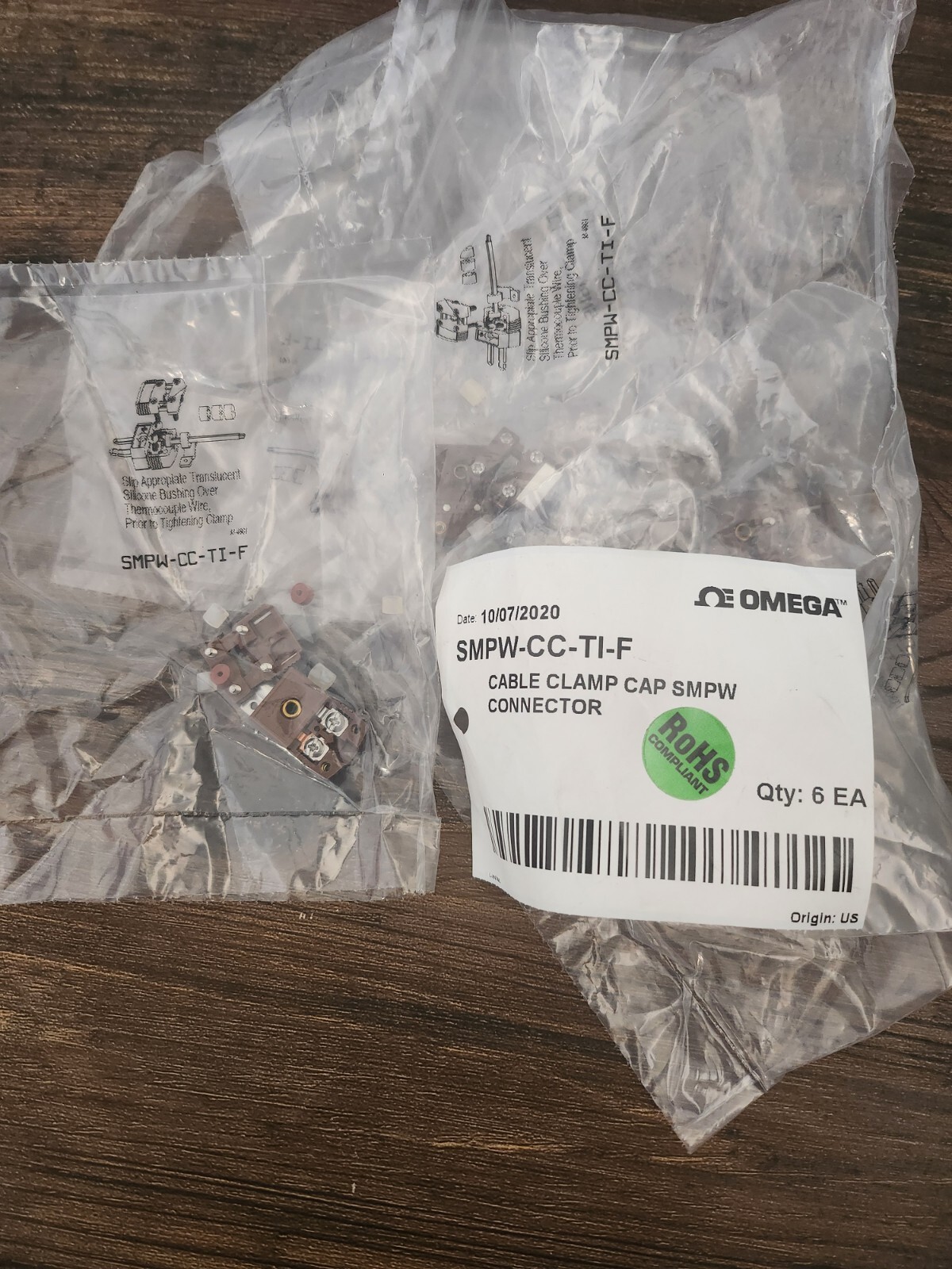 Omega SMPW-CC-TI-F  Thermocouple Connector  Lot Of 6 New
