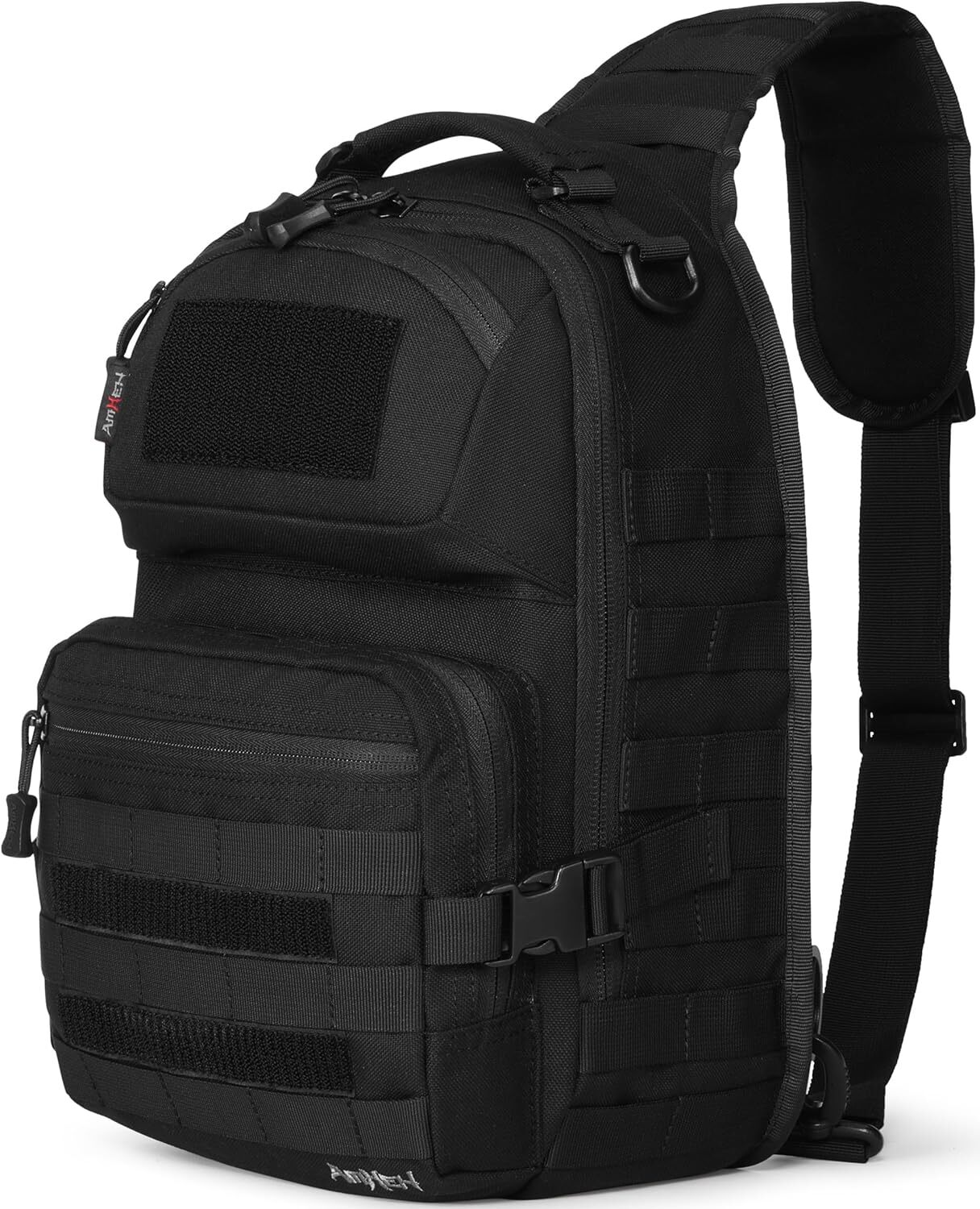 Tactical Sling Bag Military Army Molle Shoulder Cross Body Pack Single Black