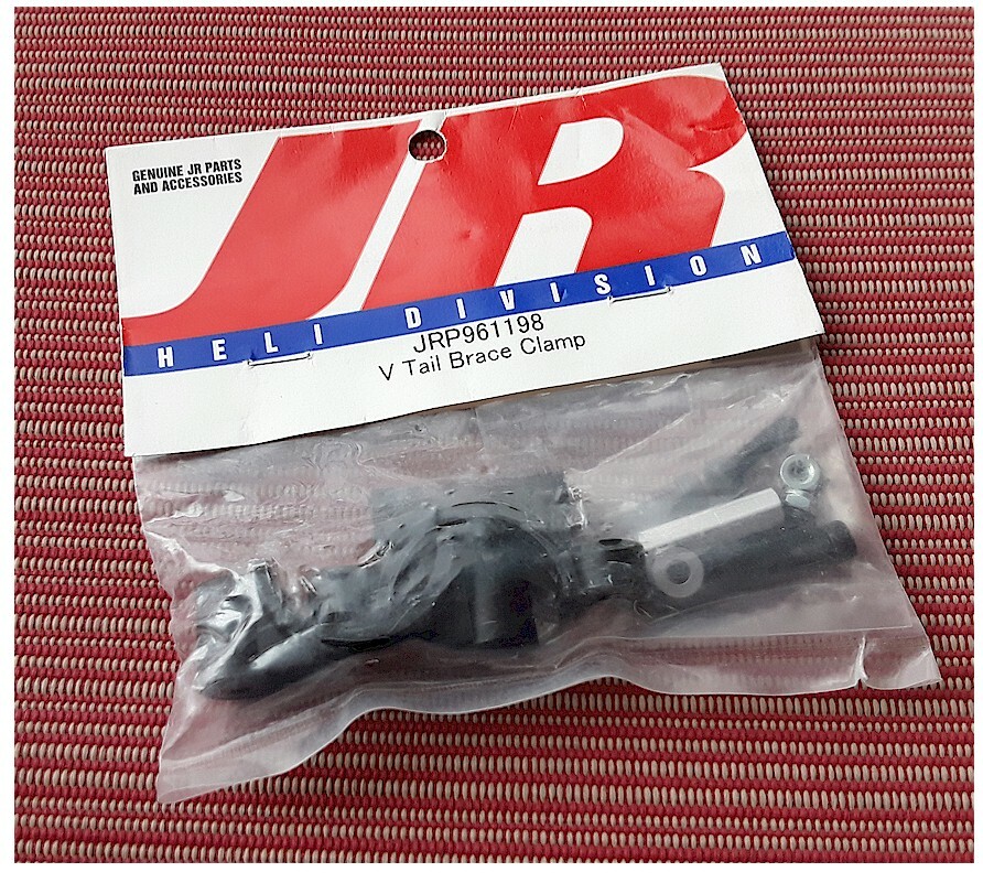 Vintage RC JR Heli Helicopter JRP961198 61198 V-Tail Clamp Vibe 50 Airskipper 90