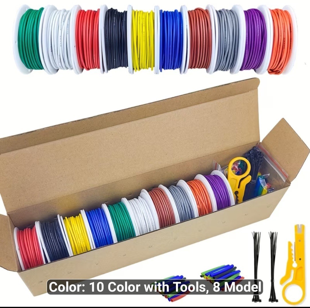 Professional Electrical Kit. Multimeter+10 Professional Gage Wire +bonus Tool.
