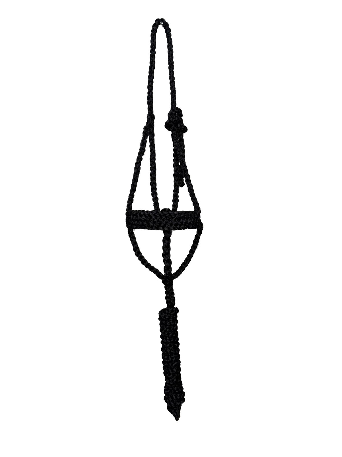 CM Mule Tape Braided Noseband Halter Black 8ft Lead Rope QH Size Made in USA