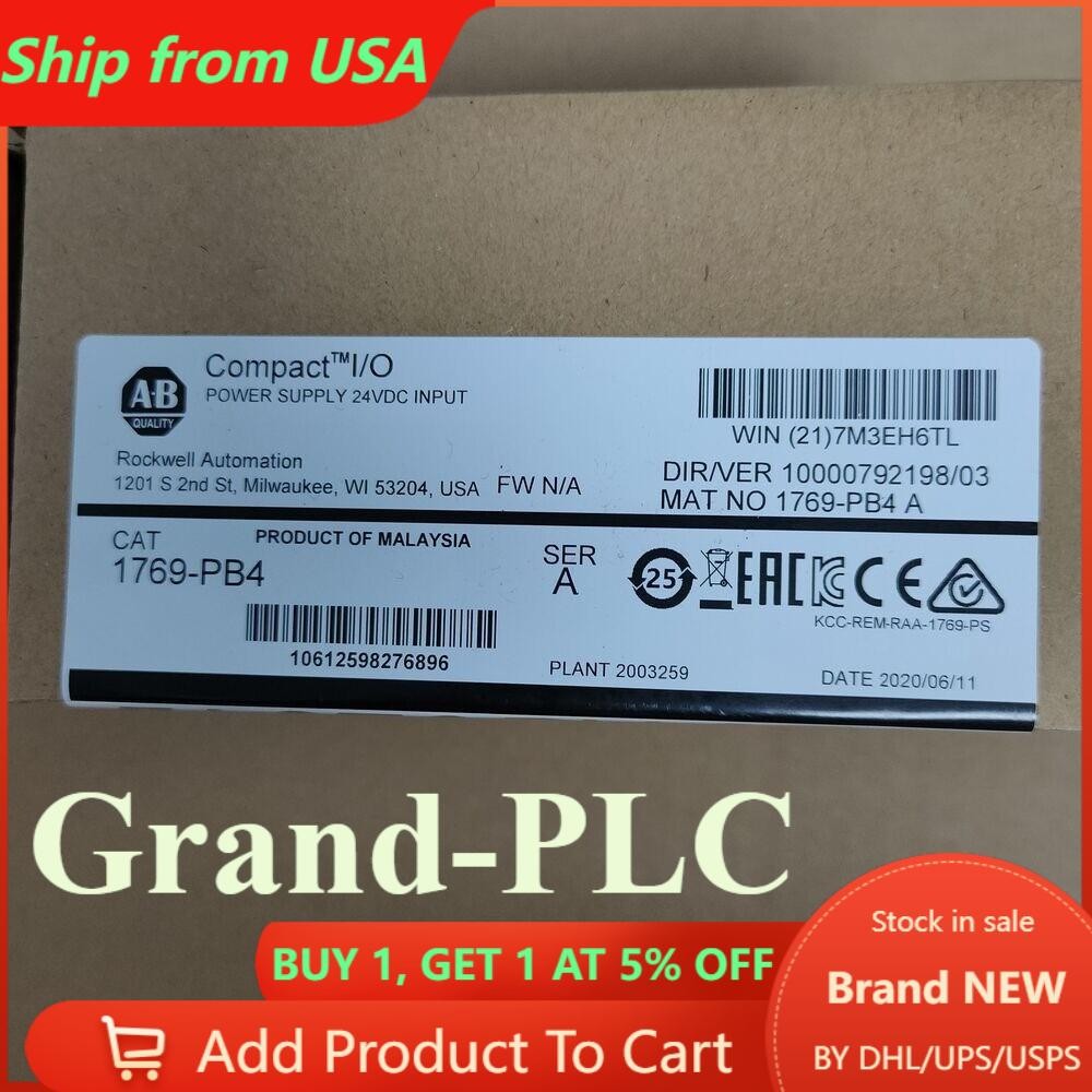 New Factory AB 1769-PB4 SER A CompactLogix Power Supply 1769PB4 US Free Tax
