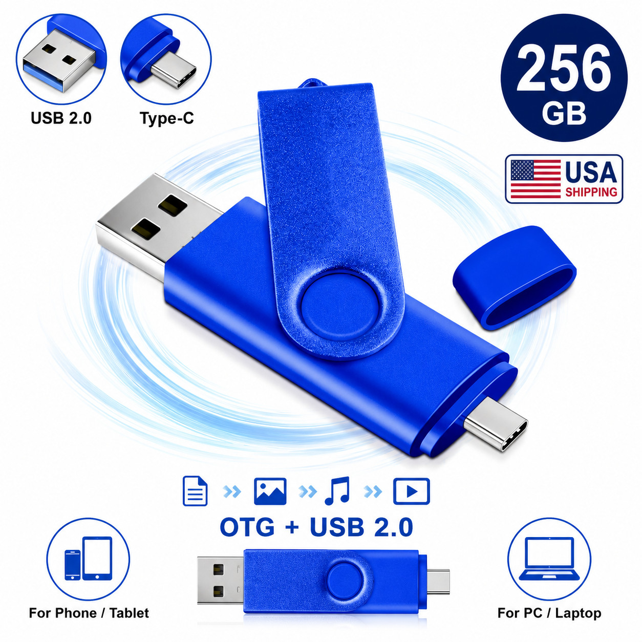 256GB USB Flash Drive High Speed Jump Drive Portable Thumb Drive for PC