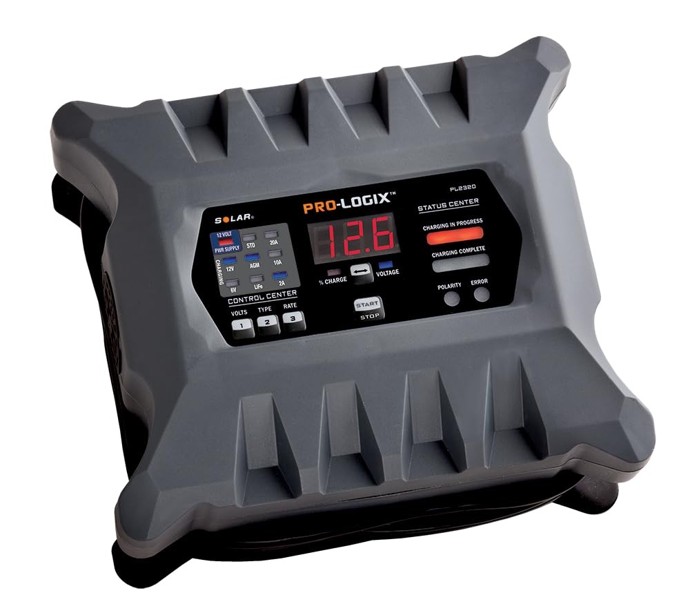 Clore Automotive PL2320 20-Amp Fully-Automatic Smart Charger, 6V and 12V Gray