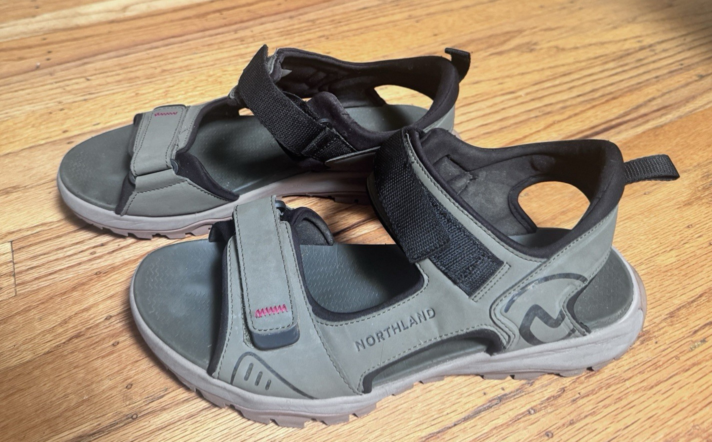 Mens Northland Outback Sandals Performance Sport Active Hook Loop Comfort Sz 10