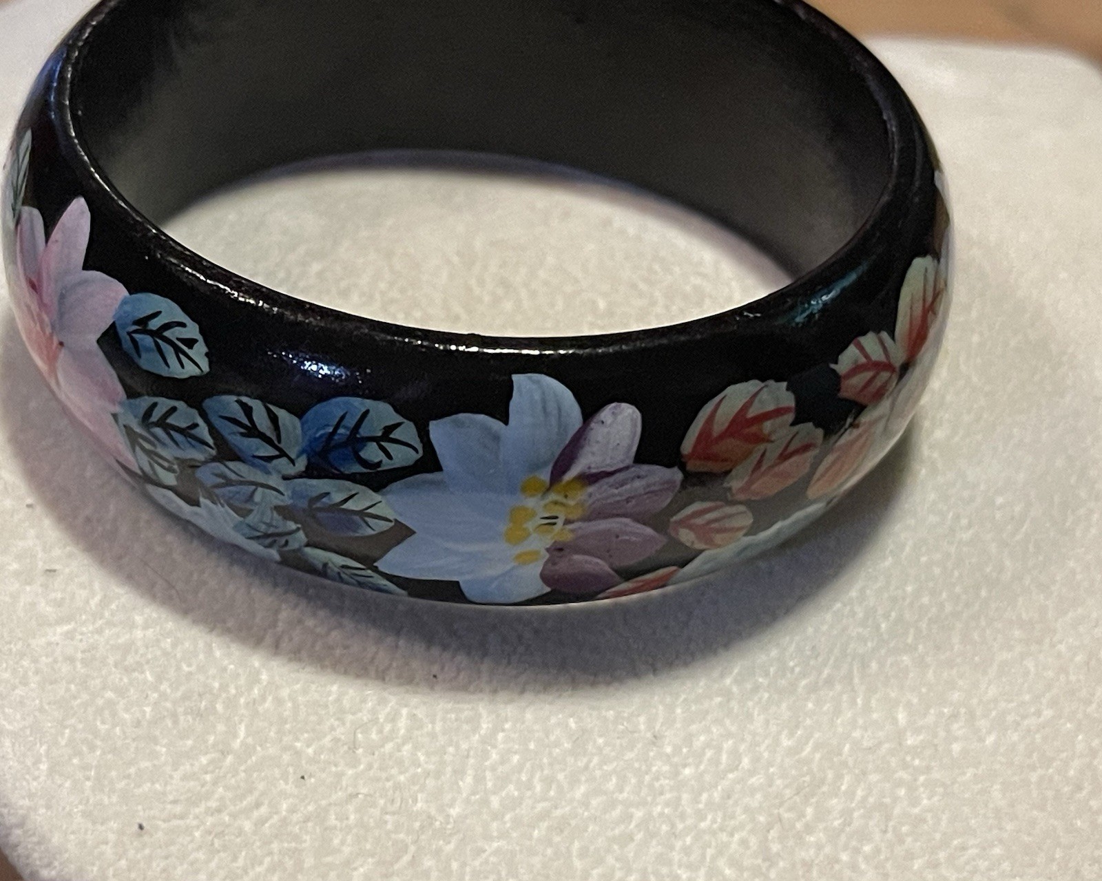 MultiColor Floral Wooden Bracelet Bangle