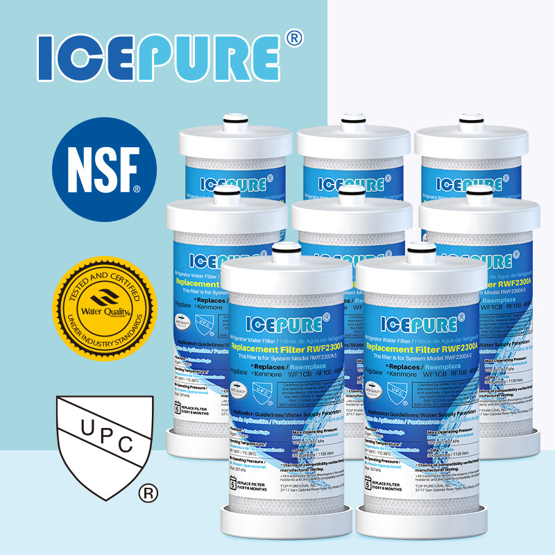 8 Pack Fit For Frigidaire WF1CB WFCB RG100 NGRG2000 Icepure Water Filter