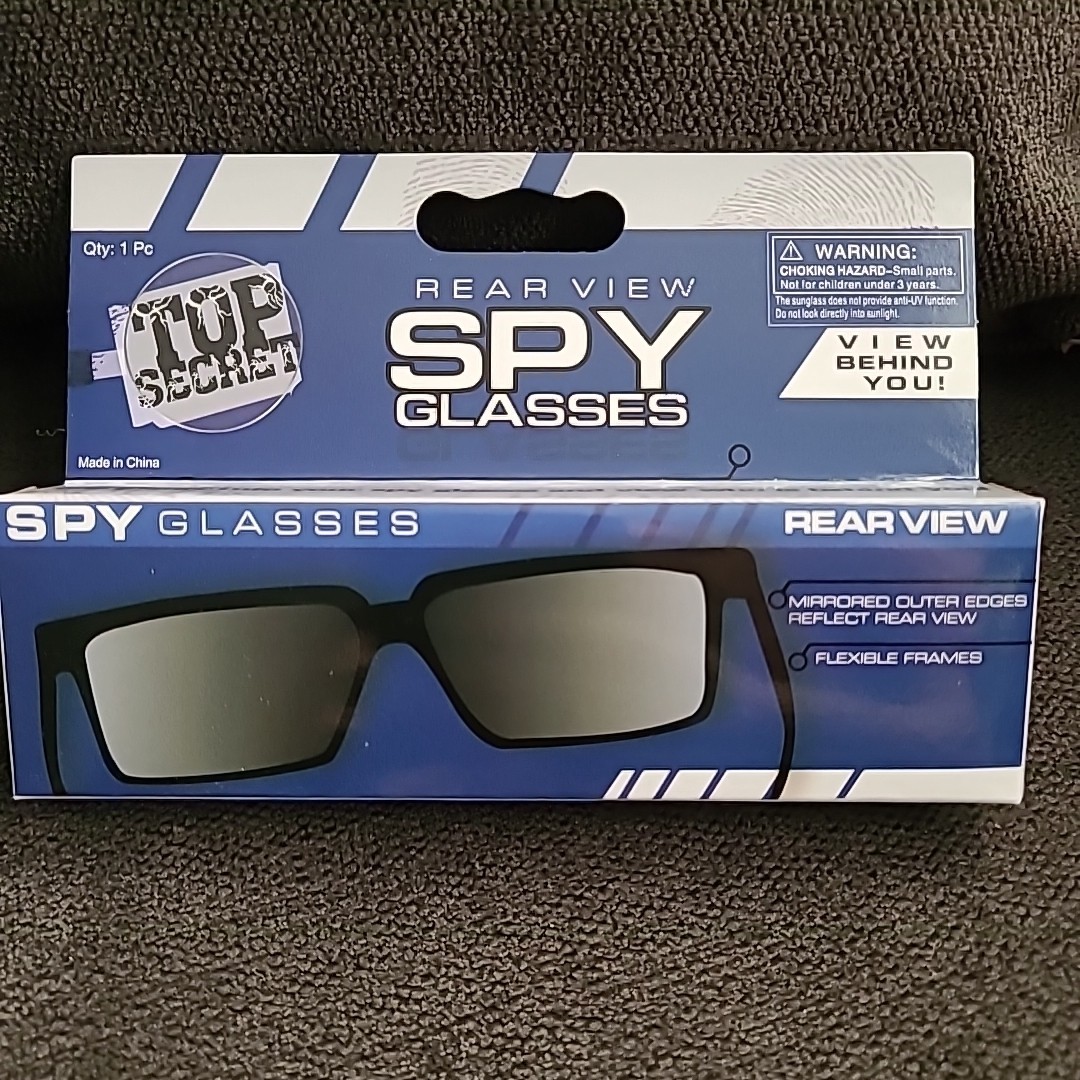 SPY GLASSES Sunglasses REARVIEW VISION SEE BEHIND YOU Top Secret Flexible Frames