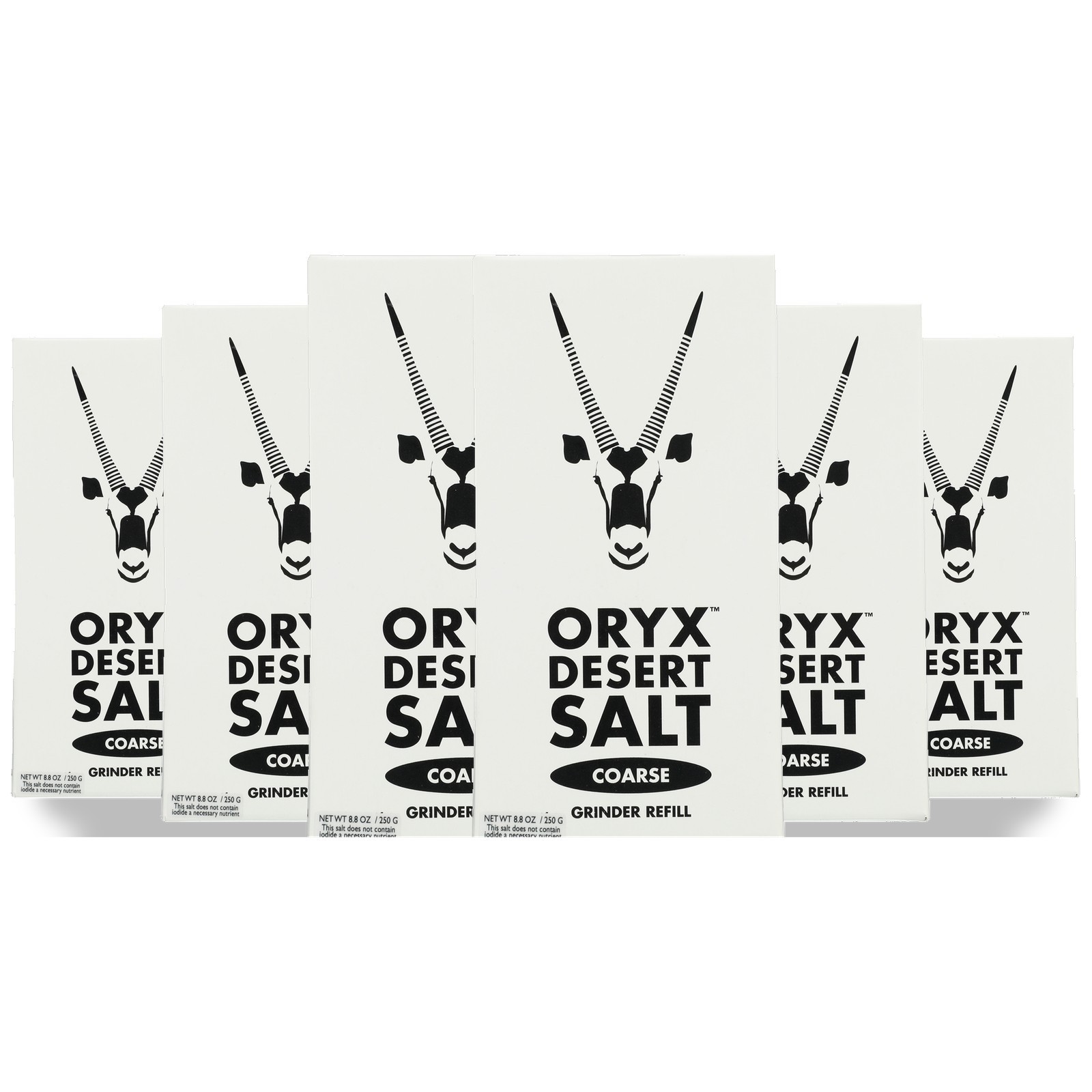 Oryx Coarse Desert Salt Grinder Refill 6 Pack