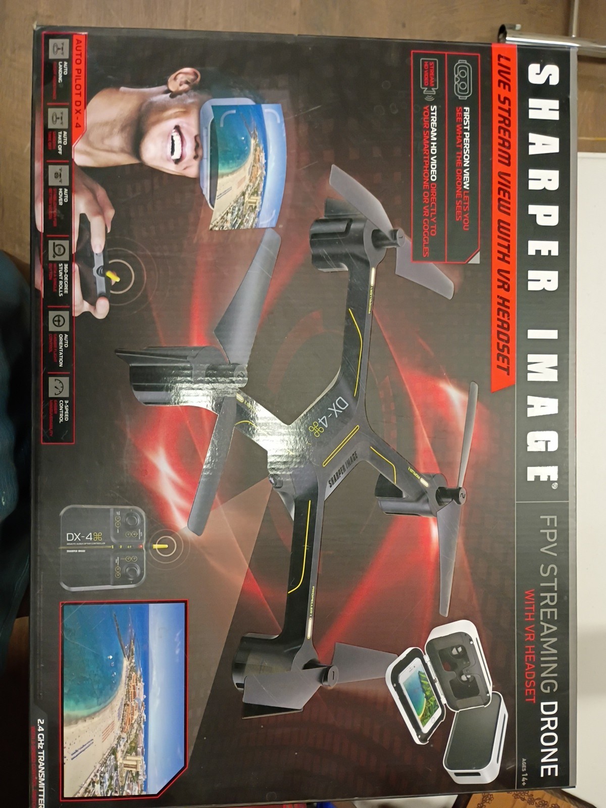 LNIB | Sharper Image FPV Streaming Drone With VR Headset DX-5