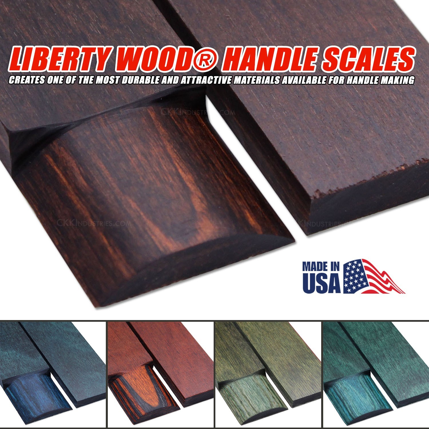 Liberty Wood Handle Scales - (5.0 x 1.5 x 0.25)