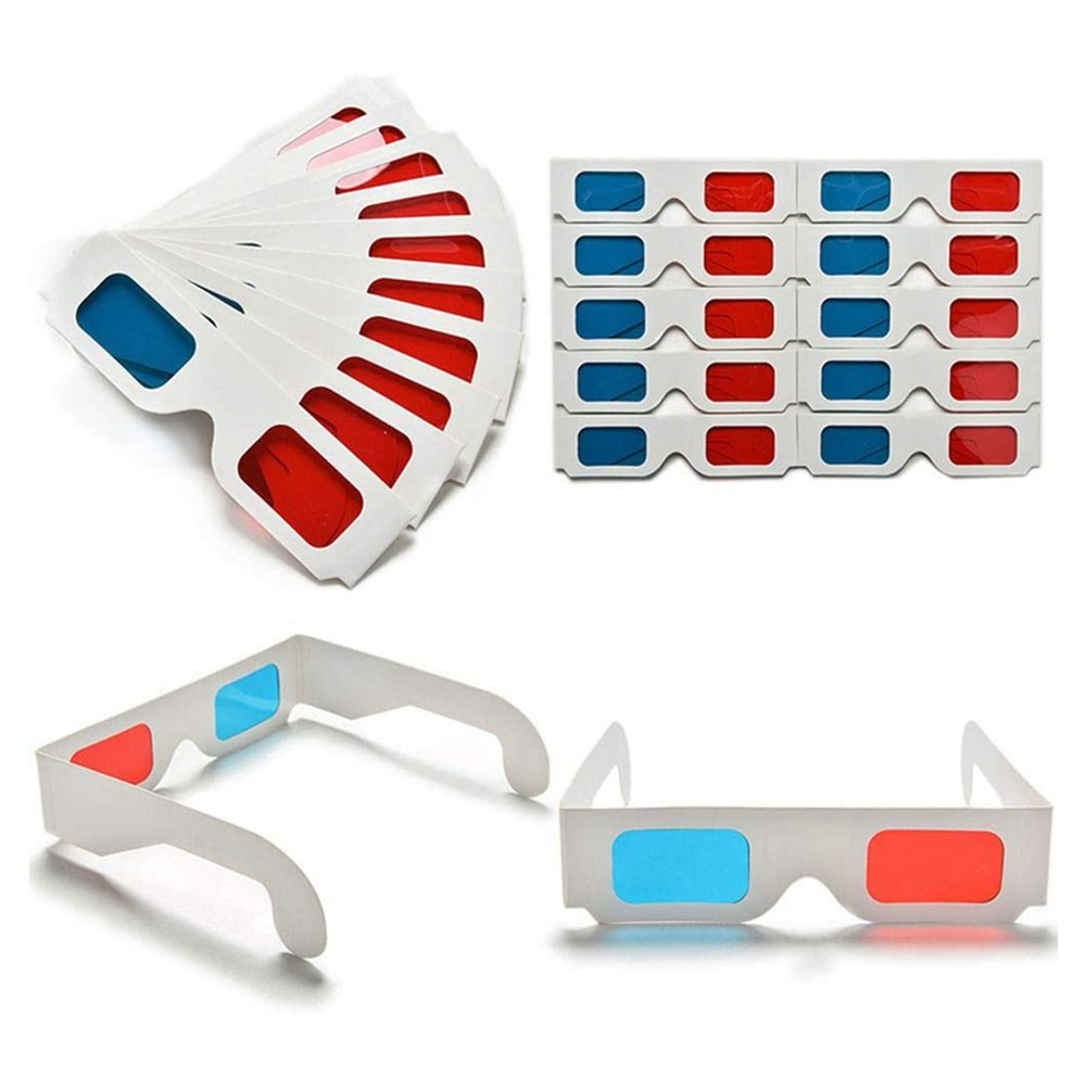 3D Glasses, 20 Pairs Red and   Stereo Lenses for  Set Anaglyph  3D8692