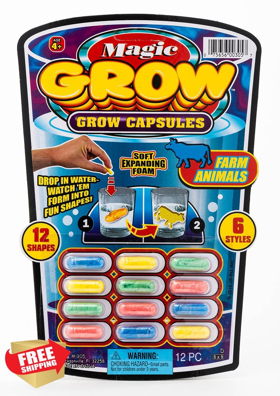 JA-RU Magic Grow Sea Animals Capsules 18 Count