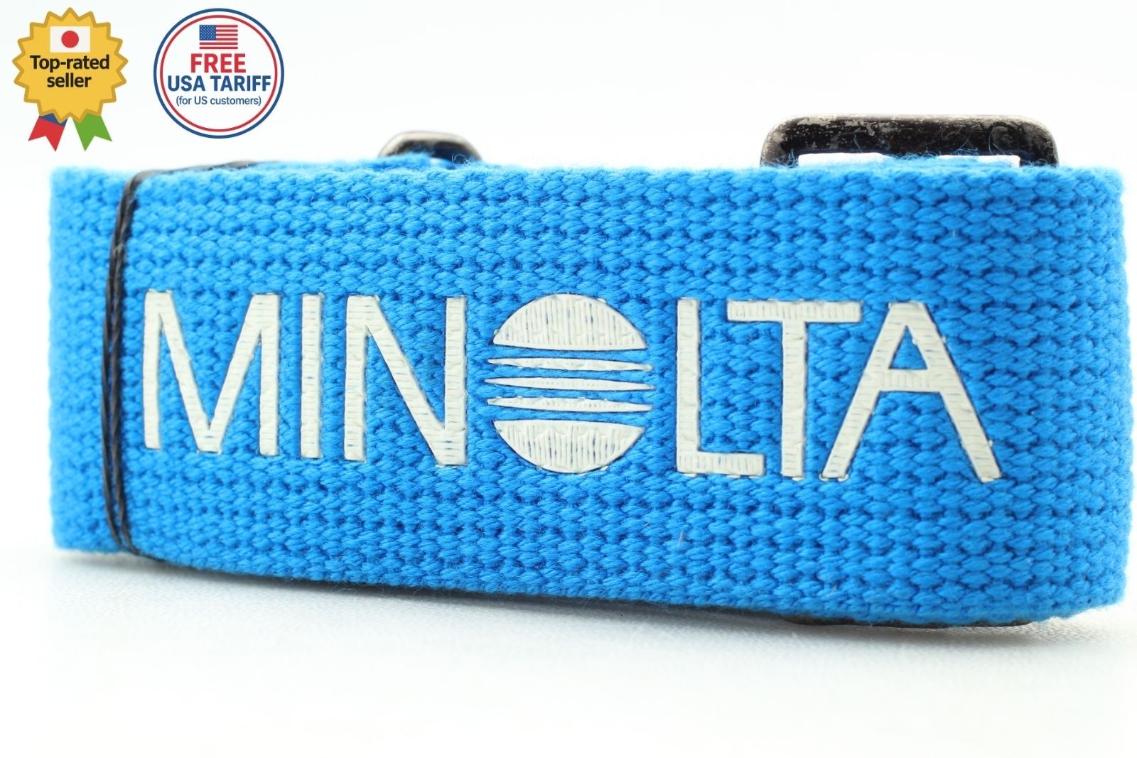 [MINT] Minolta Camera Neck Strap Blue White color From Japan