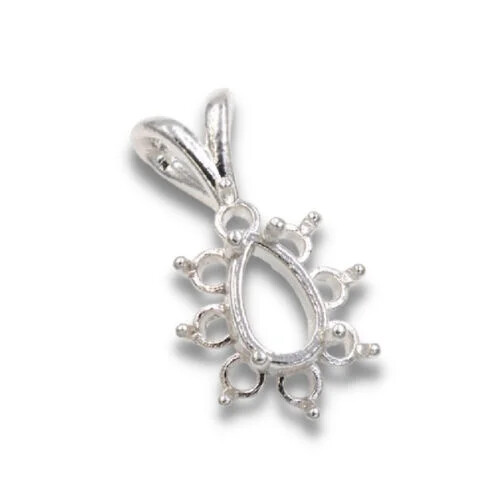 Pear Cluster Pre-notched Pendant Mounting