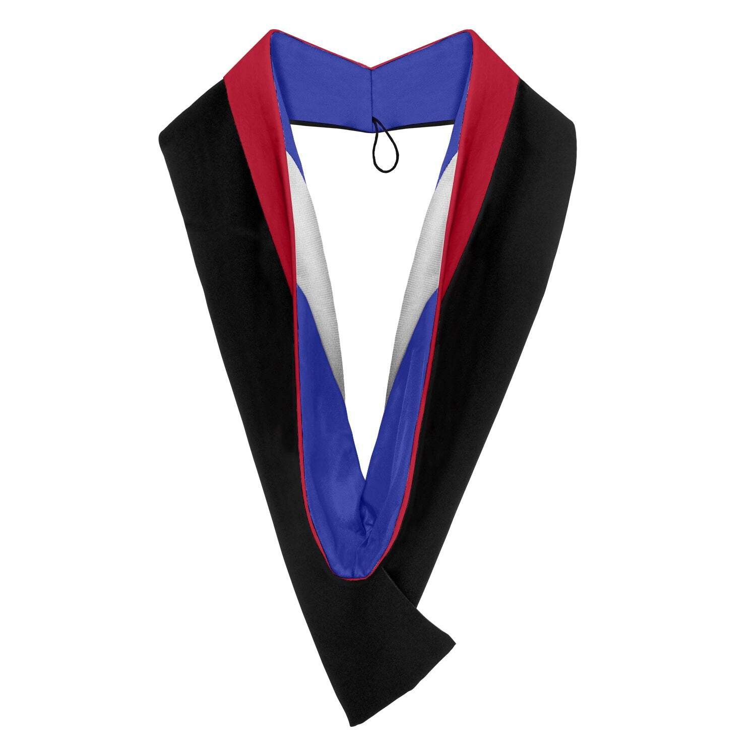 Endea Graduation Bachelors Hood For Theology/Divinity - Scarlet/Royal Blue/White