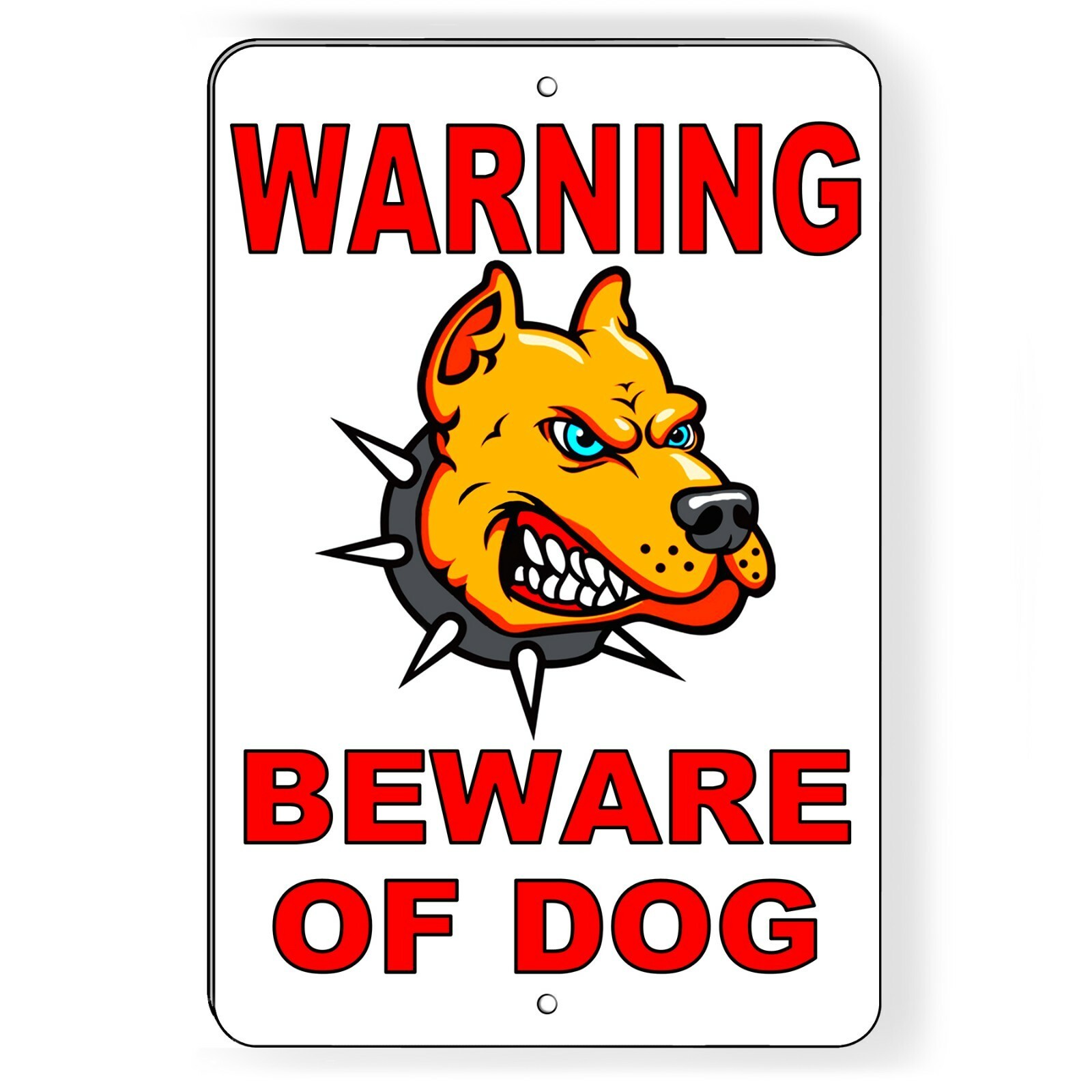Beware Of Dog Will Bite Security Attack Guard Warning Trespassing Sign Or Decal