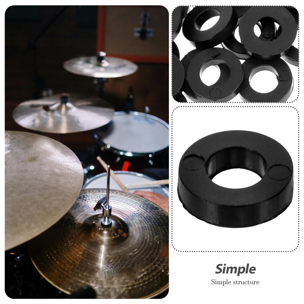 100pcs Drum Set Washers Tension Rod Washers Pads Plastic Drum Washers