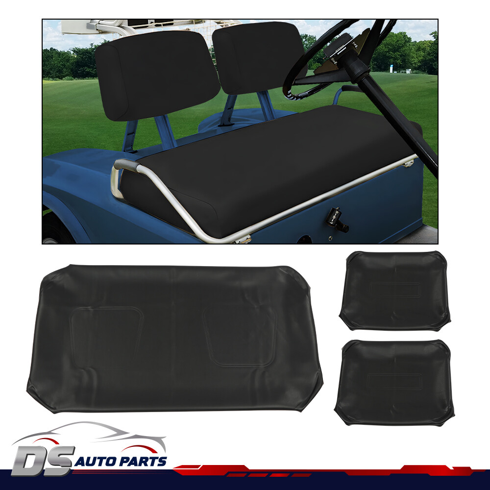 Fit For PRE-2000 DS Golf Cart 1982-2000 3X Club Car Front Seat Cover Black New