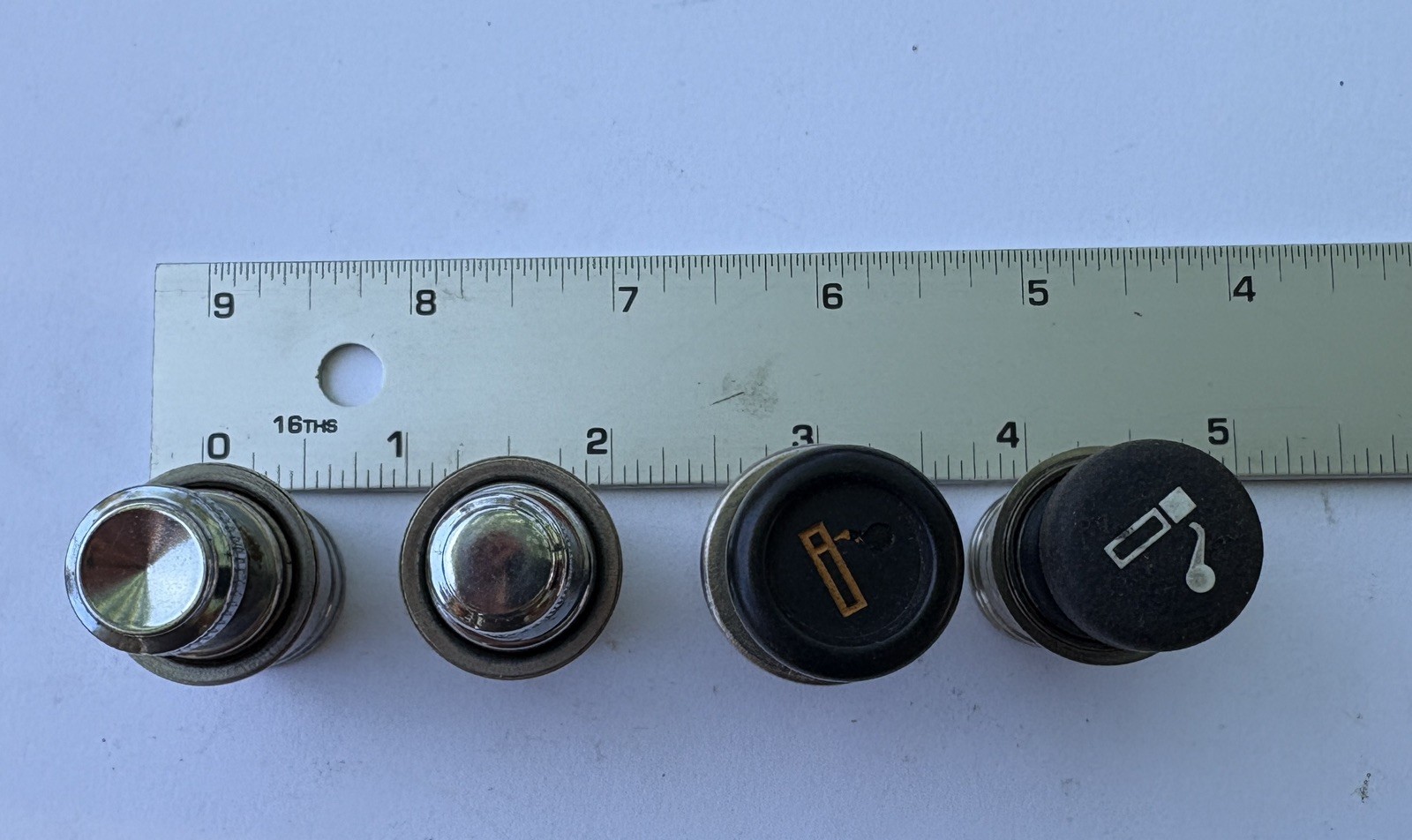 Vintage Auto Car Cigarette Lighters Metal & Black, Lot of 4