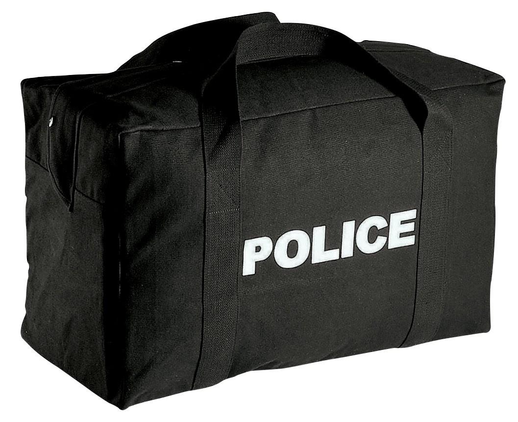 Rothco Large Canvas Police Gear Bag | Black | 8116 | 24" X 15" X 13" | Duty Bag