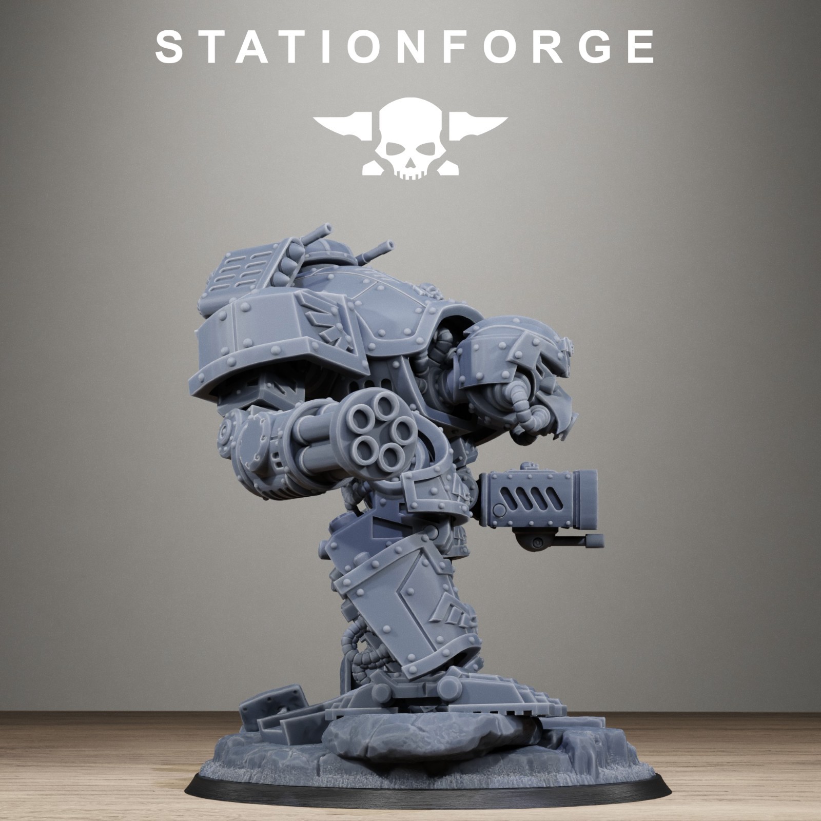 32mm Grimguard MechGuard Station Forge High Quality Miniature (100mm Base)
