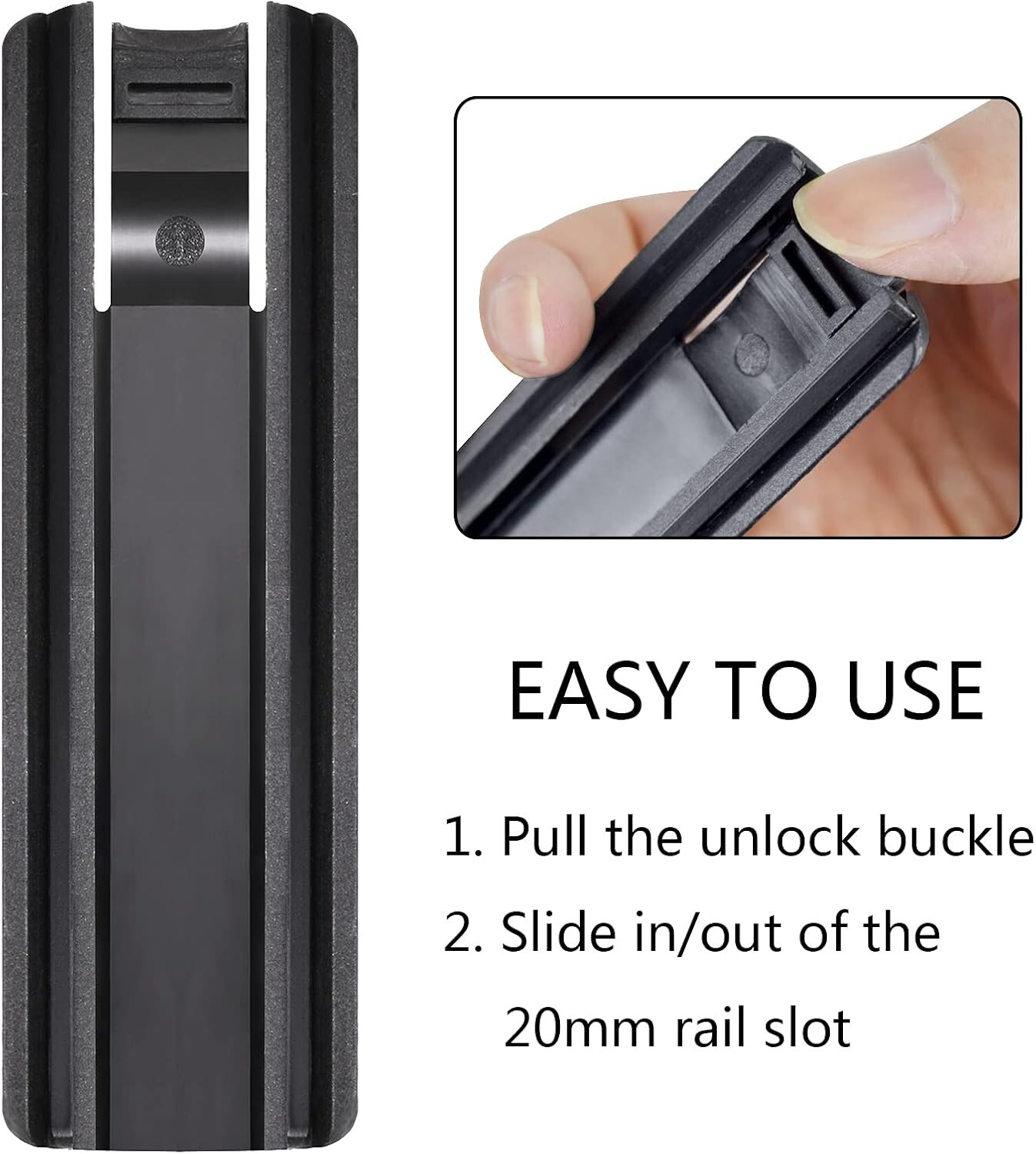 Tactical Flashlight Tape Switch Plate Mount Kit Pressure Mount for PEQ Picatinny