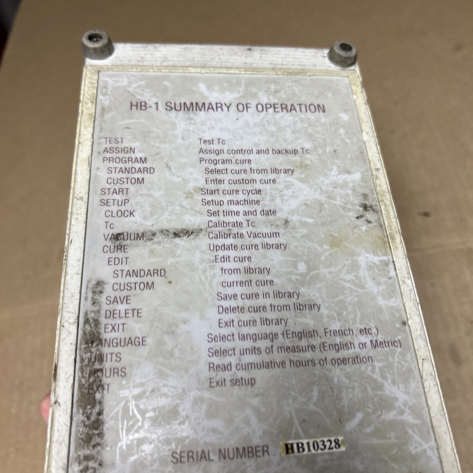 WichiTech HB-1 Composite Repair System with 4 Thermocouple Inputs Untested/As Is
