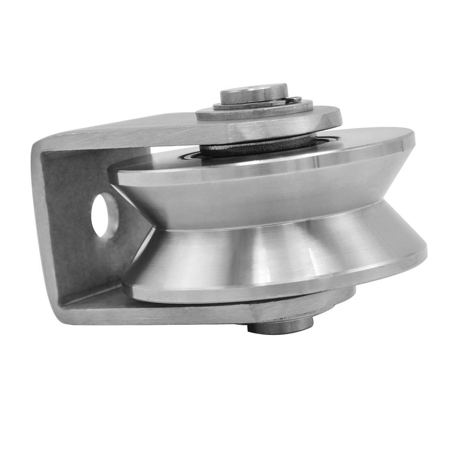 Pulley Wheel with 2 Bearing, Shoulder Pulley Cable Pully Block Heavy Duty Loa...