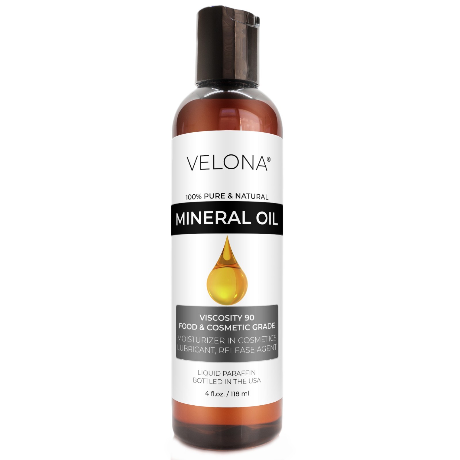 Velona Food Grade Mineral Oil 90 4FlOz Cutting Boards Countertops Butcher Blocks