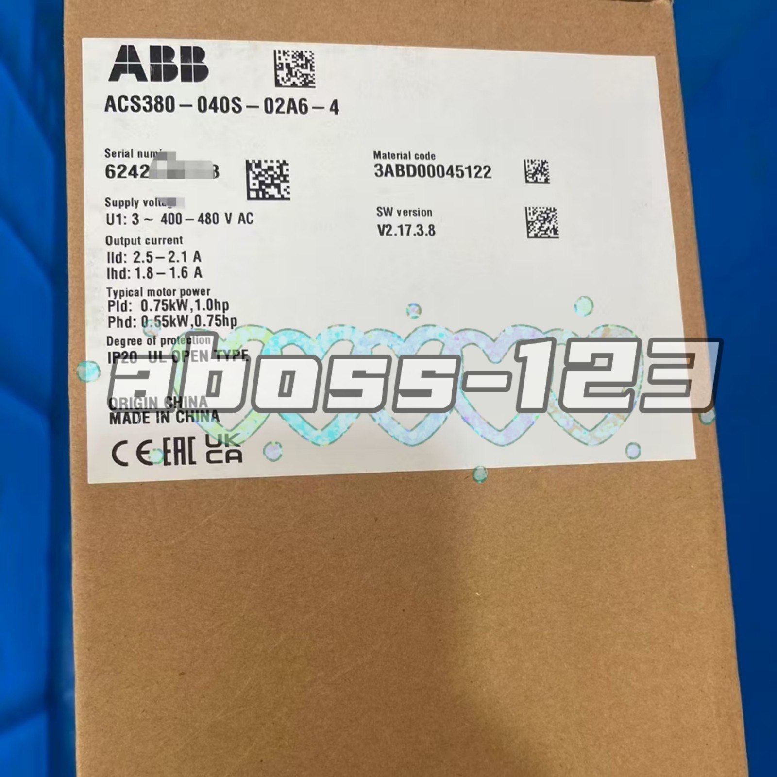 ABB ACS380-040S-02A6-4 Frequency Converter#1pcs New In Box