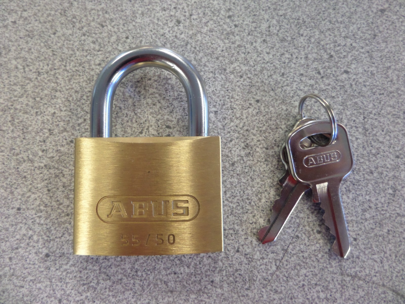 ABUS 55/50 SERIES 5 PIN BRASS BODY PADLOCK KEYED DIFFERENT
