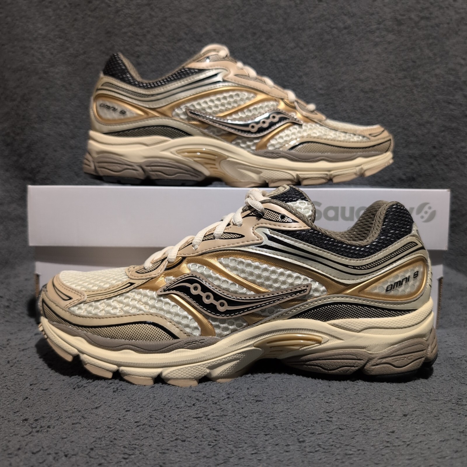 Saucony Progrid Omni 9 Running Shoes Women's 10 Men's 8.5 Gold