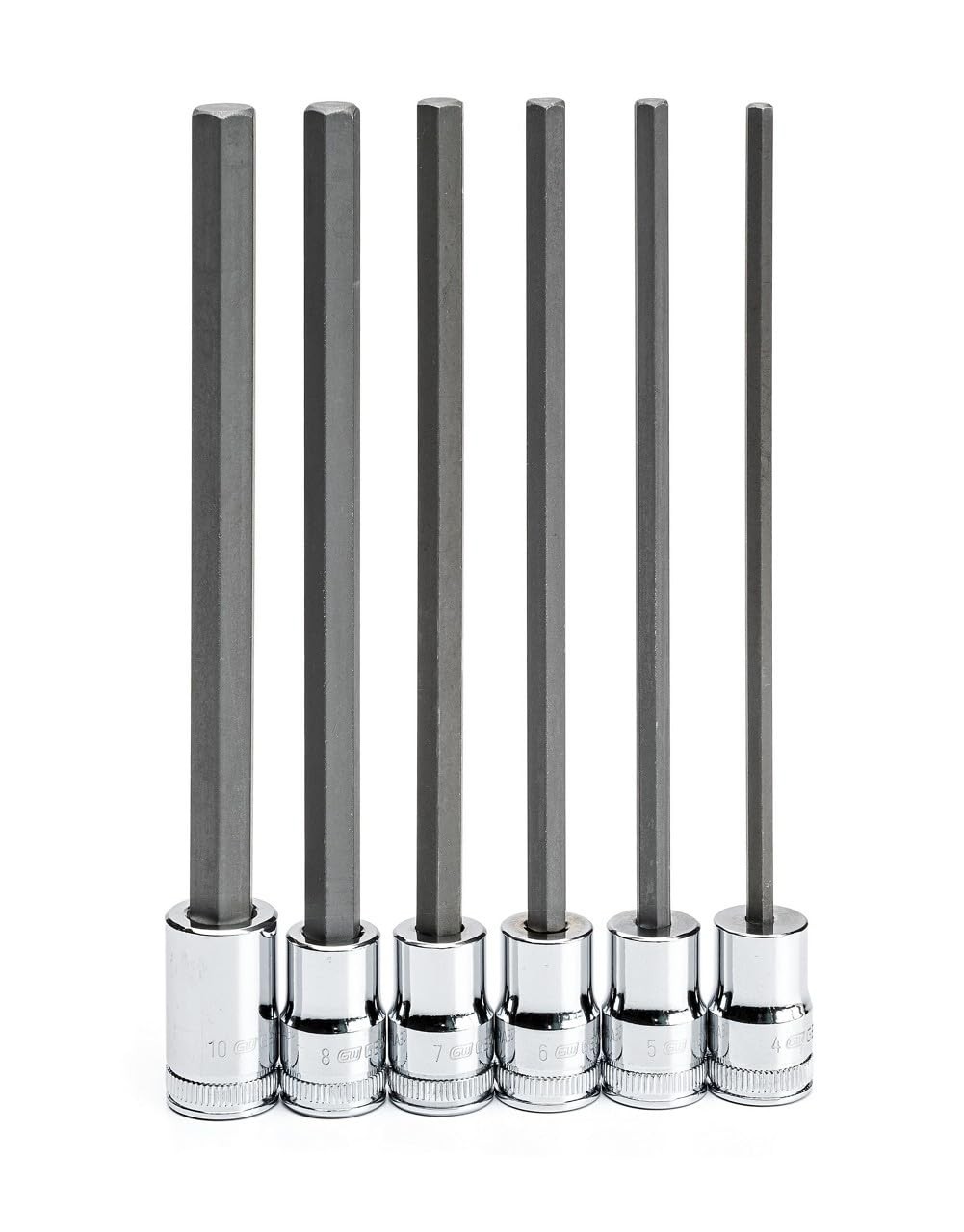 GEARWRENCH 6 Pc 3/8 Drive Long Length Hex Bit Socket Set Metric 82554