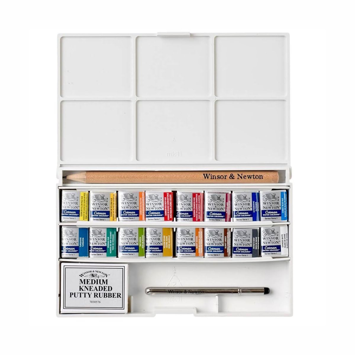 Winsor & 19 Piece Set, Assorted,Blue,Gray,Green,Purple,Red,Turquoise,White