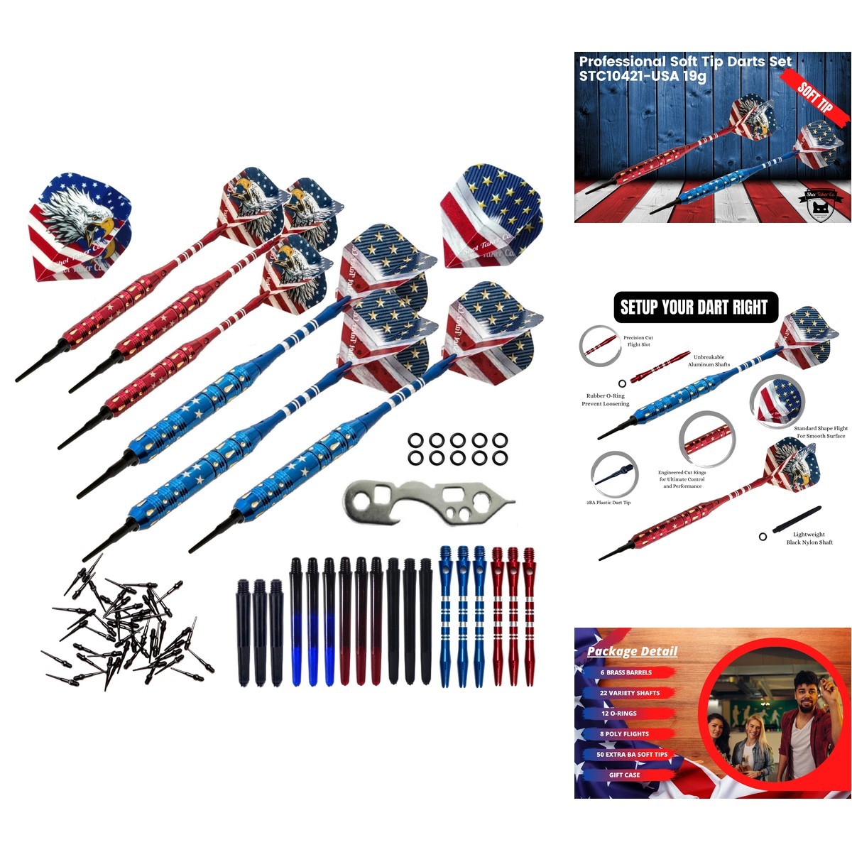SHOT TAKER CO. EST. 2017 Soft Tip Darts Set - Professional Darts Electronic