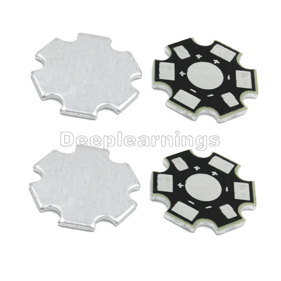 10PCS 20MM 1W 3W 5W high Power LED Universal Aluminum Plate Heat Sink Black