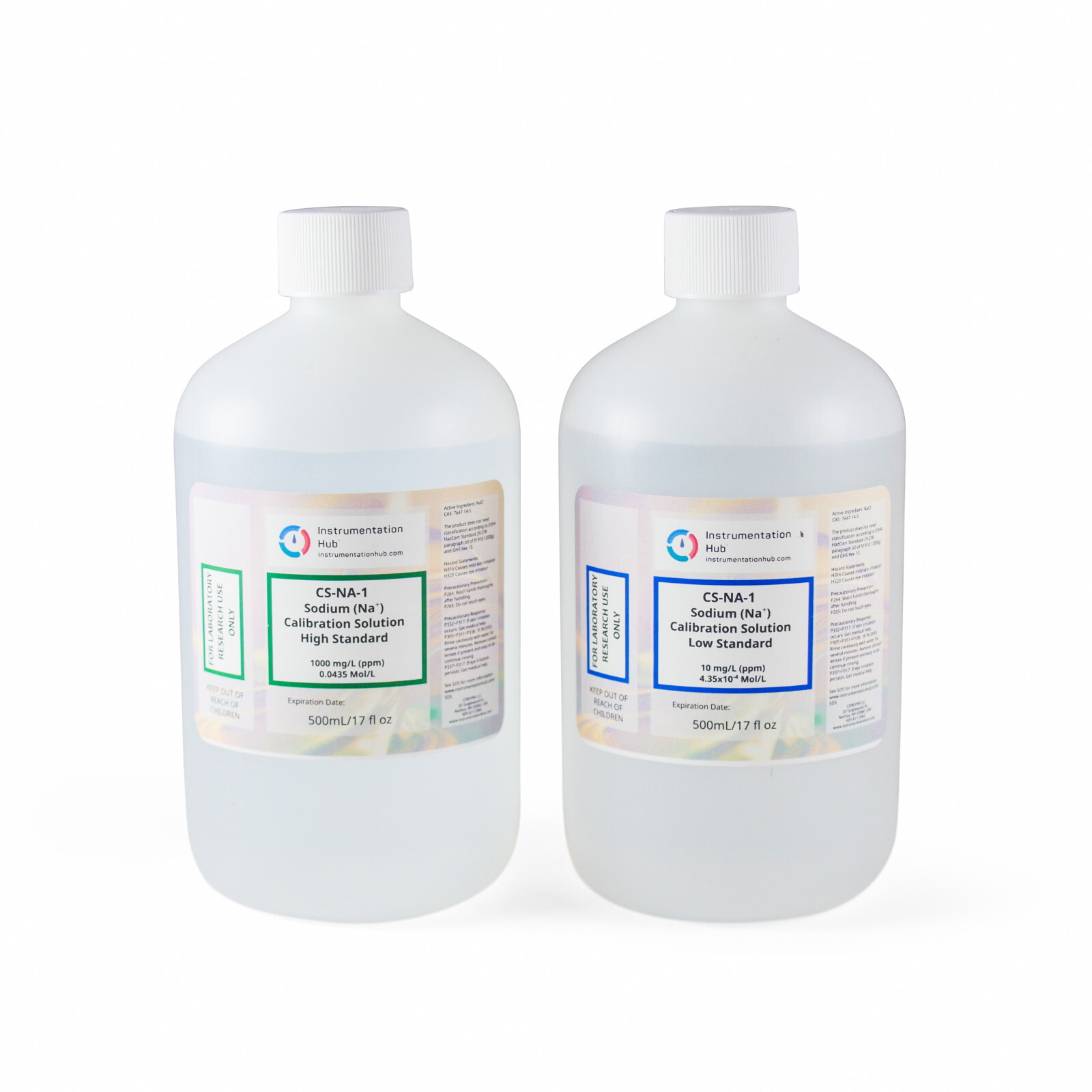 INSTRUMENTATIONHUB Sodium (Na+) ISE Calibration Solution Set (2x17floz/2x500mL)