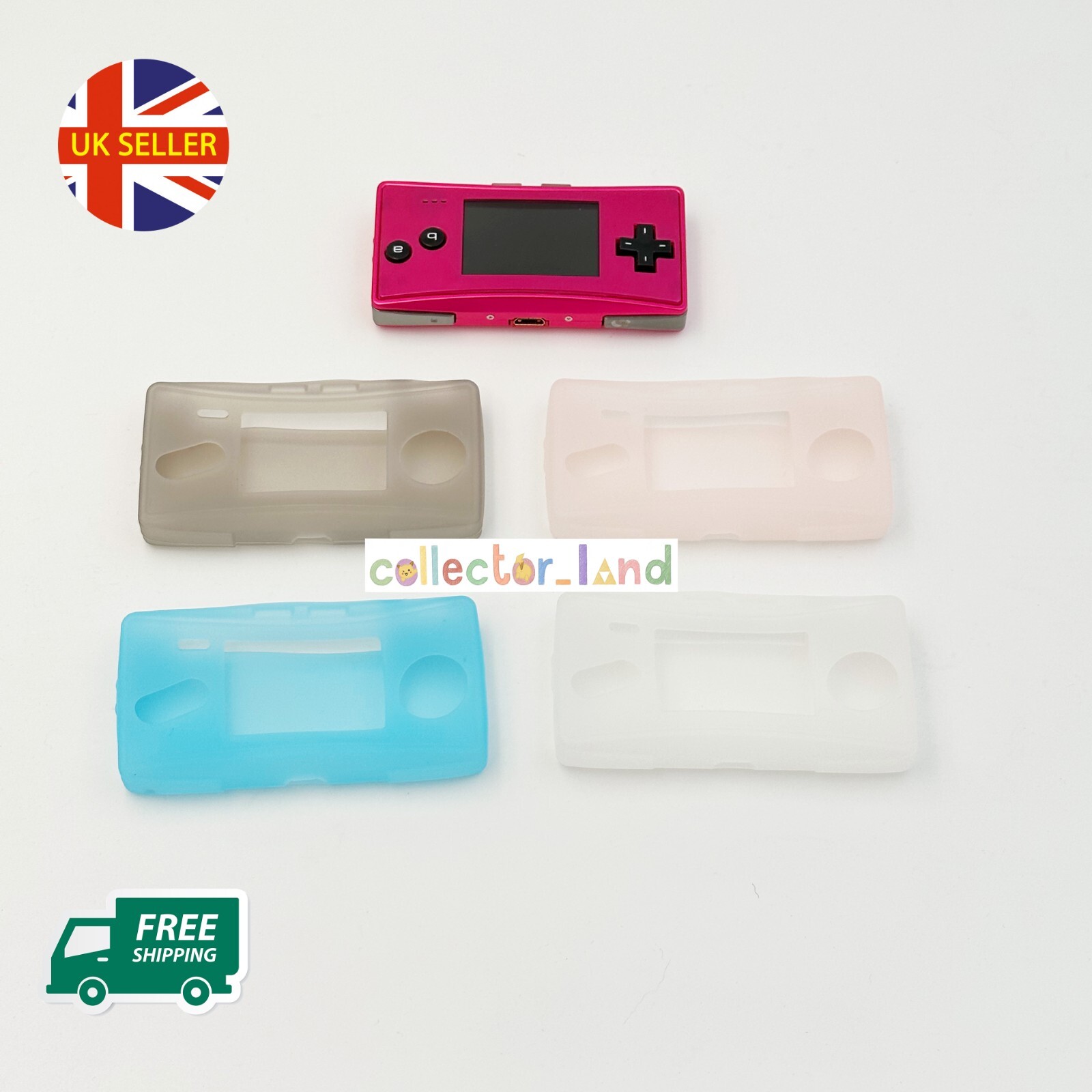 Gameboy Micro GBM Silicone Protective Case Shockproof Cover Clear Transparent UK
