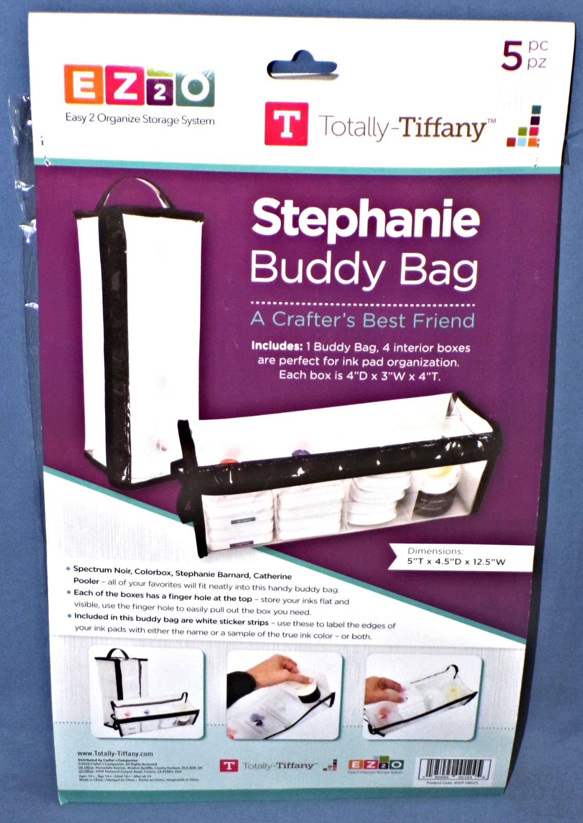 Stephanie Buddy Bag Totally Tiffany Storage 1 Vinyl Bag 4 Plastic Interior Boxes