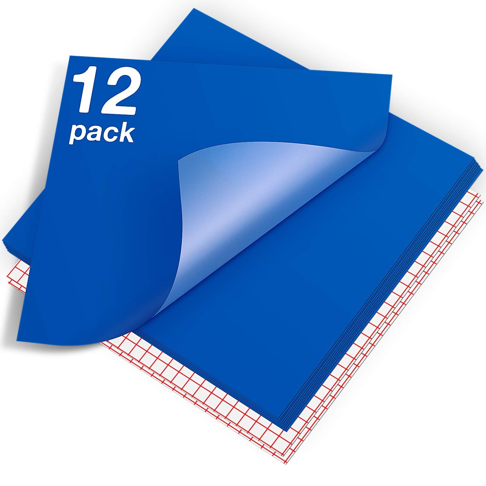 HTVRONT Blue Permanent Vinyl - 12 Pack for Cutting Machine - 10 Sheets 12" x ...