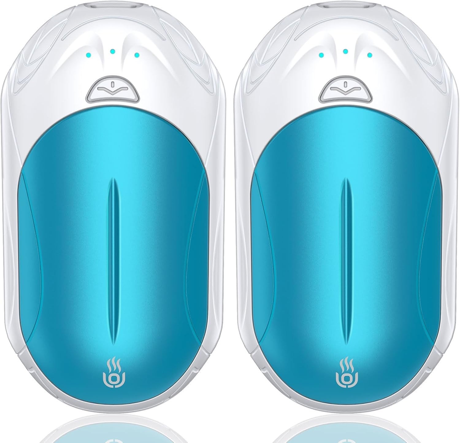 Blue/white Hand Warmers Rechargeable 2 Pack,6000mAh Rechargeable Hand 20h long