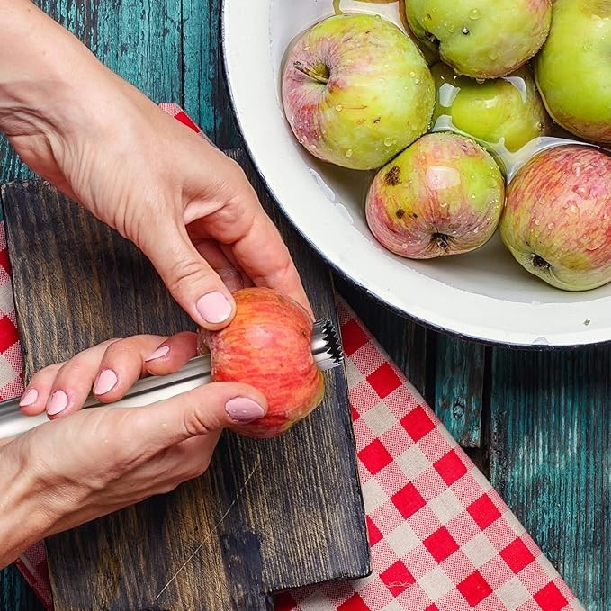 Stainless Steel Apple Corer - Fruit & Vegetable Corer - Seed Remover - Cutter