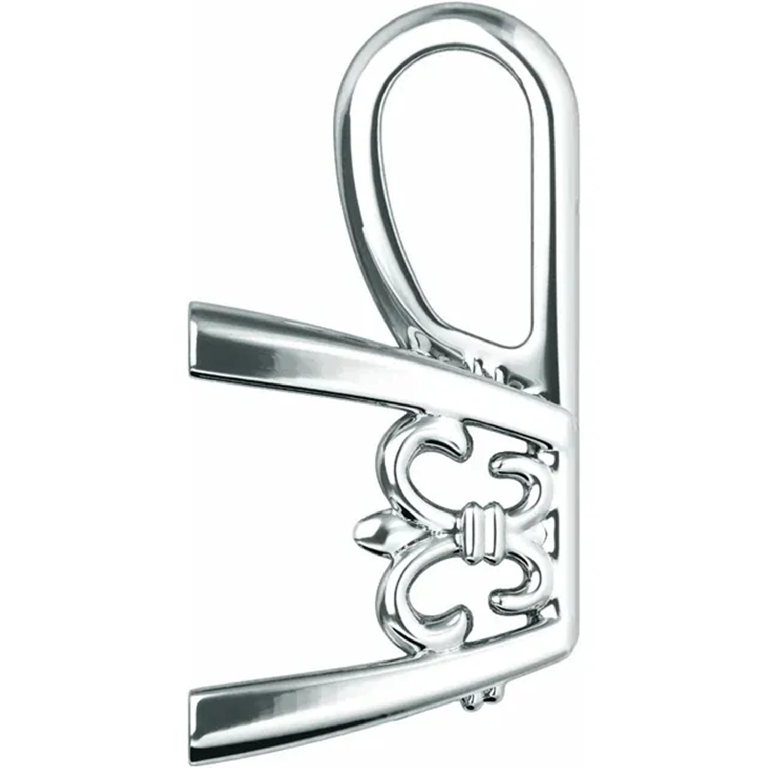 Pendant Mounting 14K White Gold Princess Cut Fleur-De-Lis Designed Setting USA