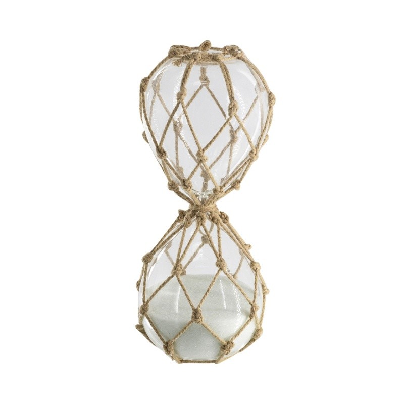 3.8"x10" Clear 45-Minute Hourglass, Home Decorative Sand Timer Cotton Netting